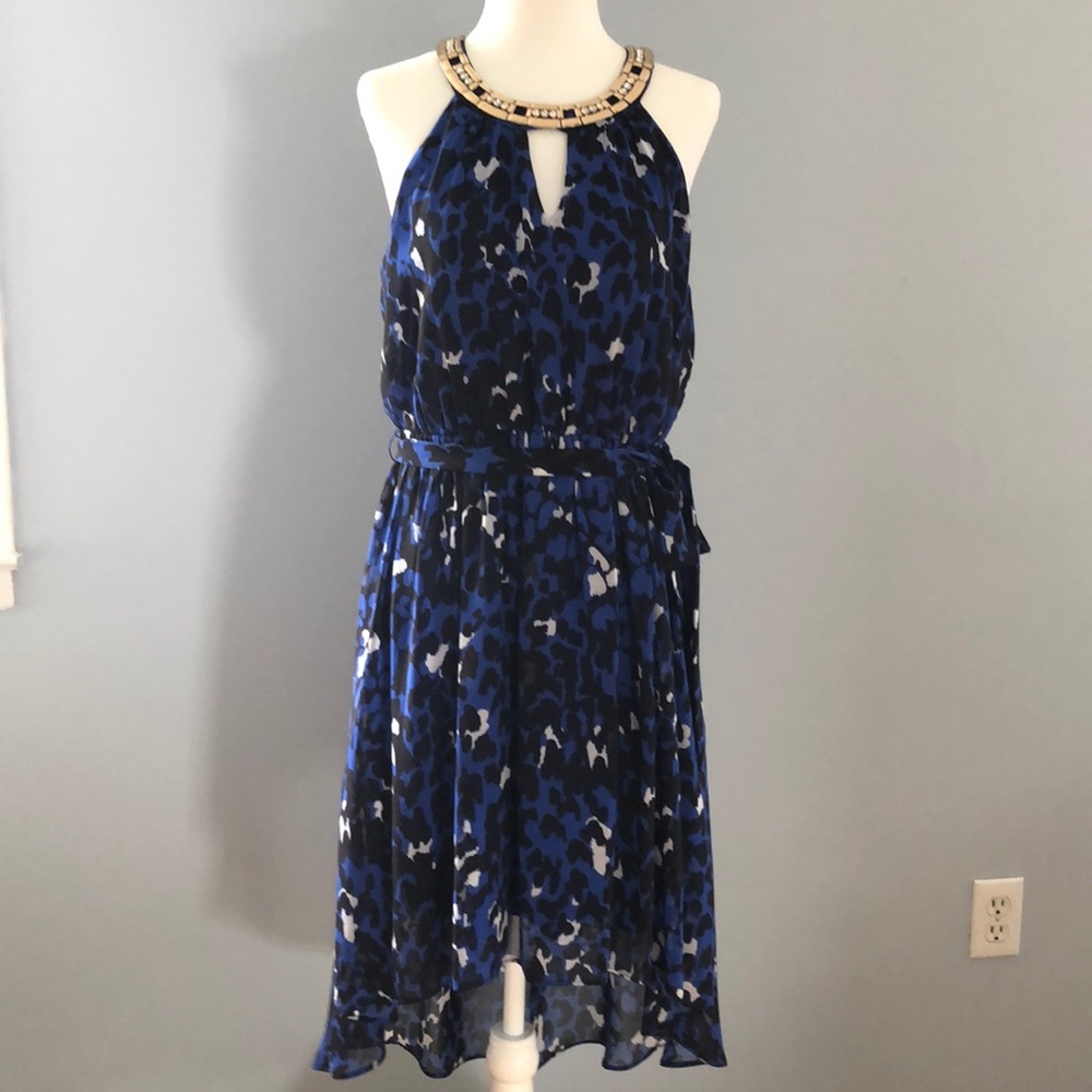 THALIA SODI Jewel neck high low hem dress